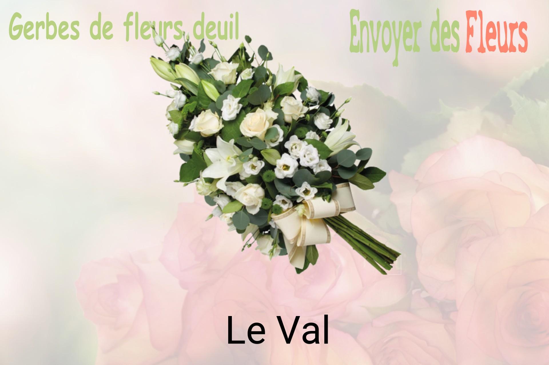 Gerbe de fleurs de deuil livrée à Le Val